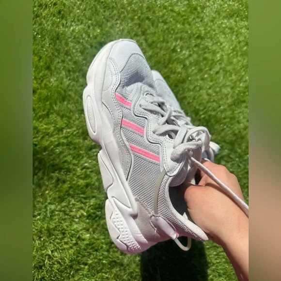 ADIDAS originals ozweego Gray and Pink Athletic Shoes - Picture 6 of 9